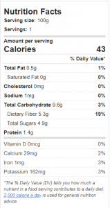 nutrition facts blackberries mora silvestre